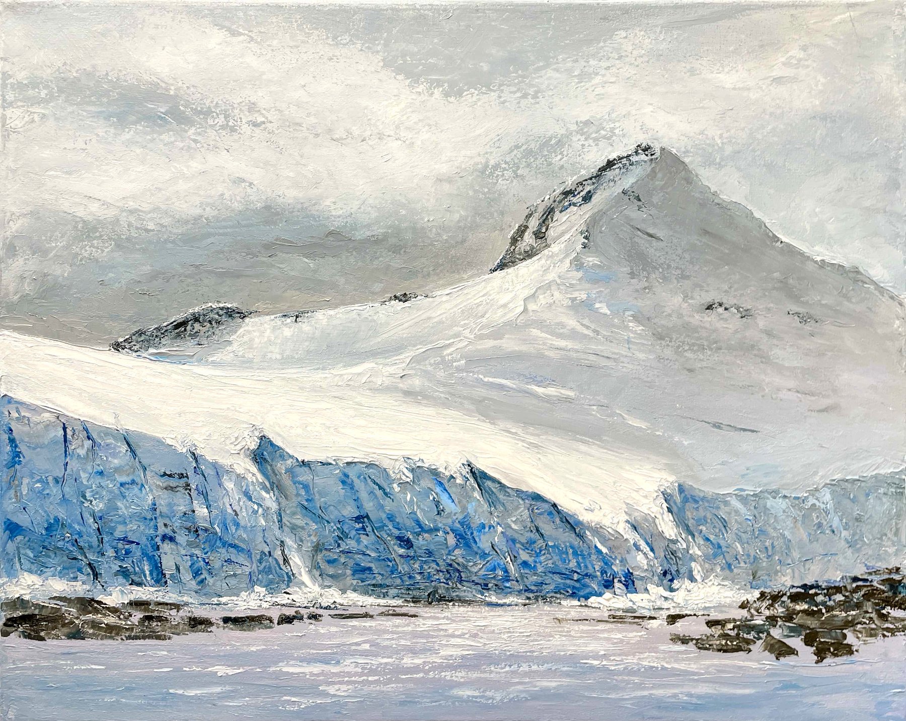 Glacier On Mountain Side